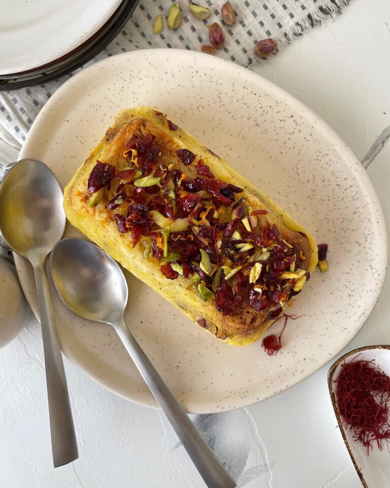Crunchy Baked Saffron Rice