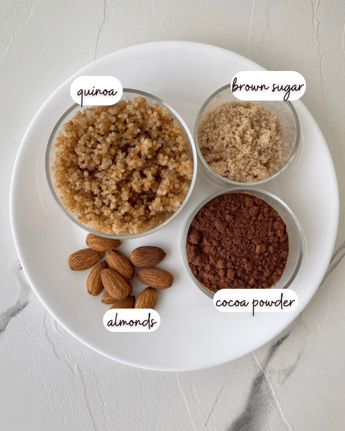 Ingredients of Chocolate Quinoa Crispies