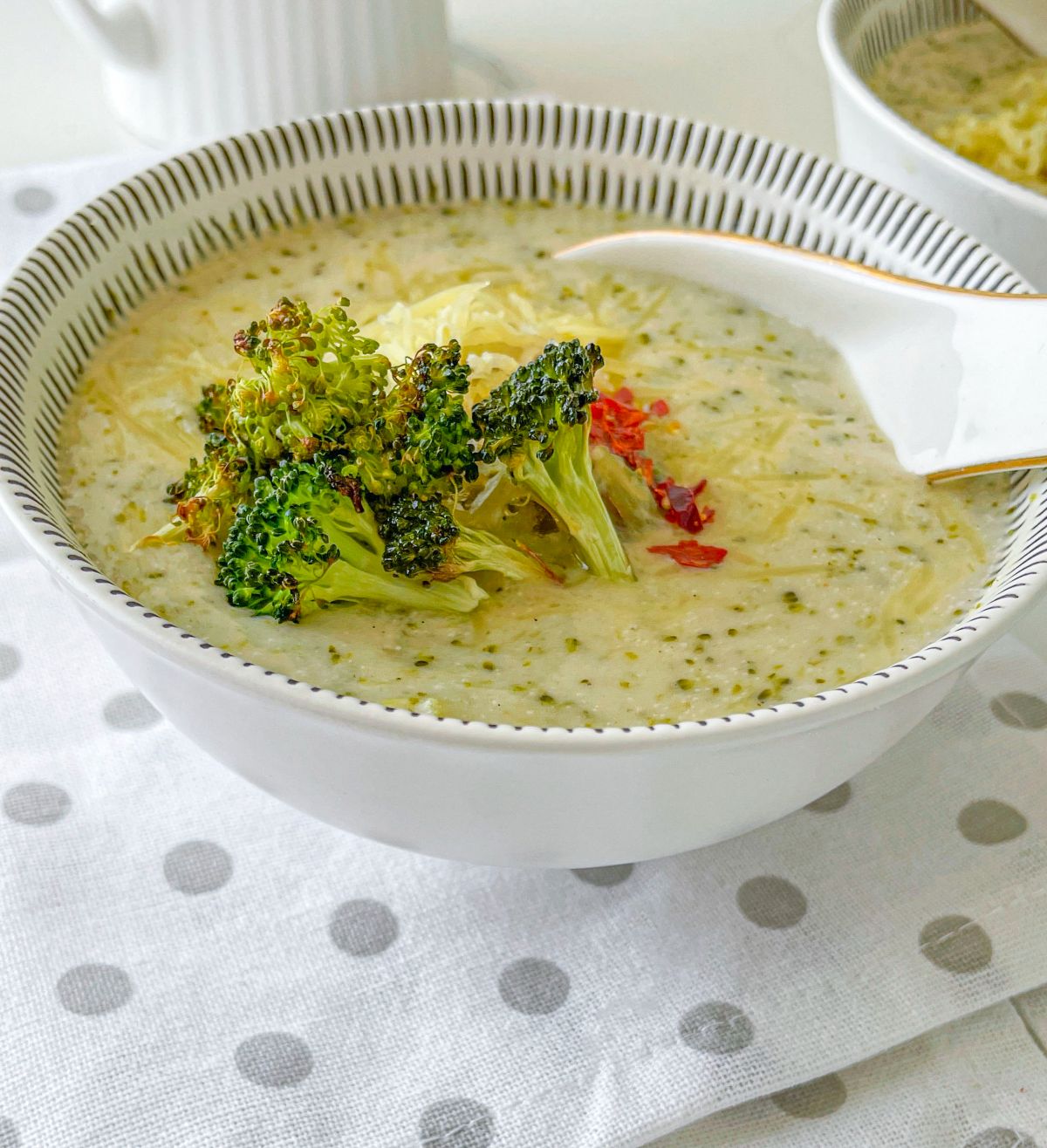 yummy Vegetarian Broccoli Cheddar Soup ready to enjoy 