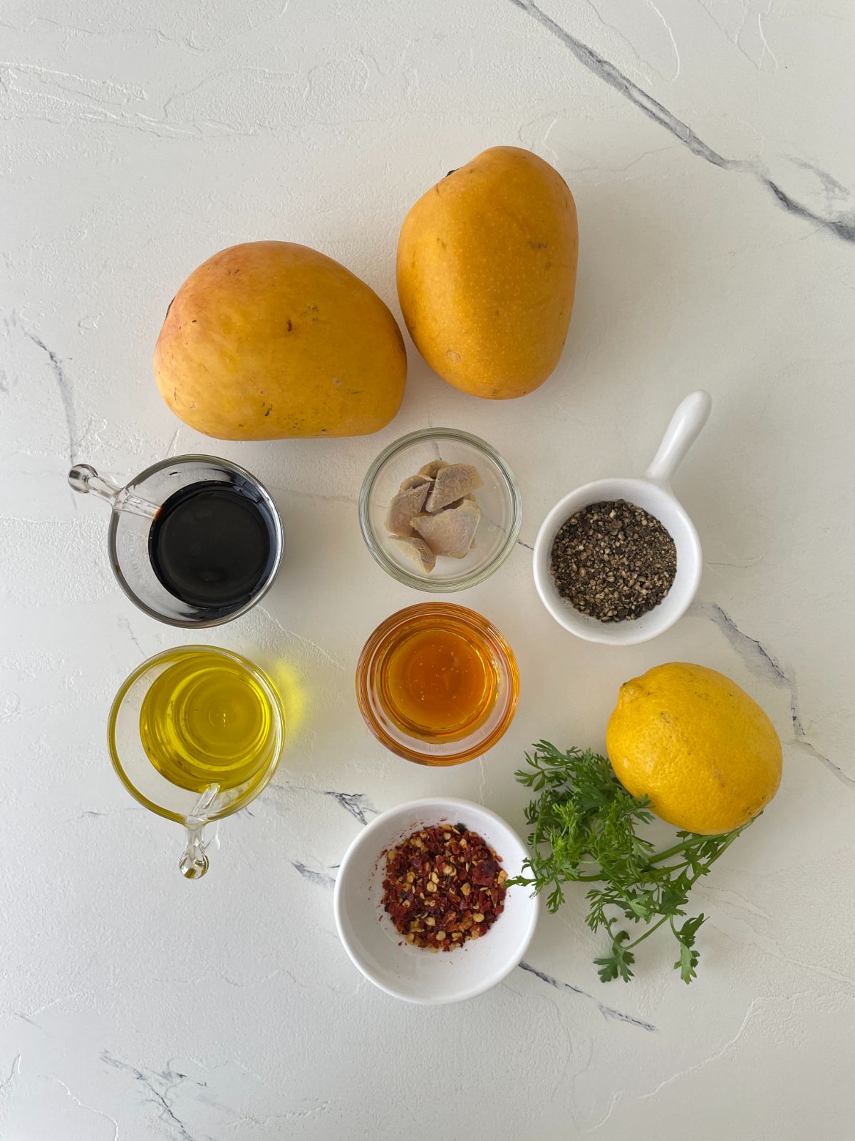 ingredients for Creamy Mango Salad Dressing