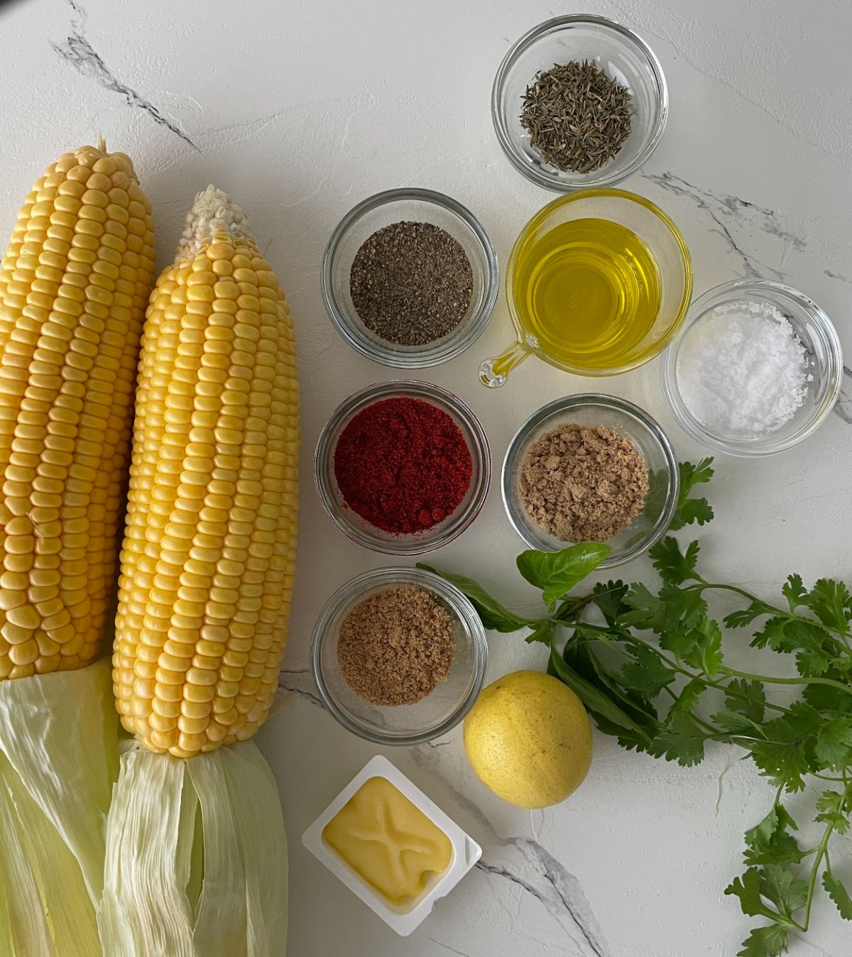 ingredients for the blackened corn 