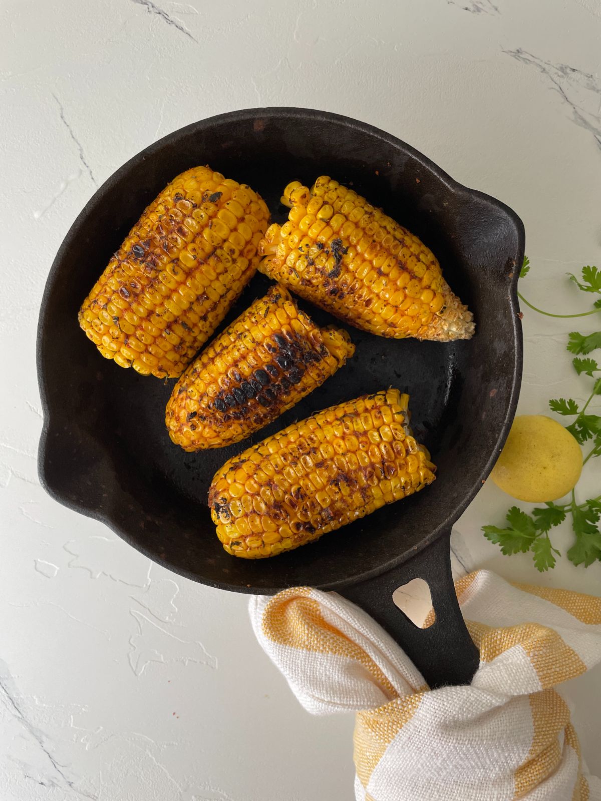 skillet charred corn