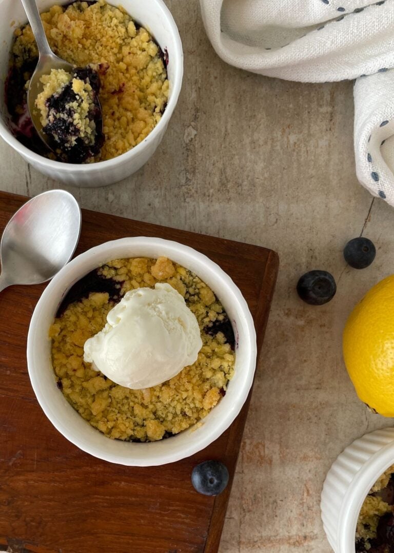 3 Ingredient Blueberry Cobbler with Cake Mix