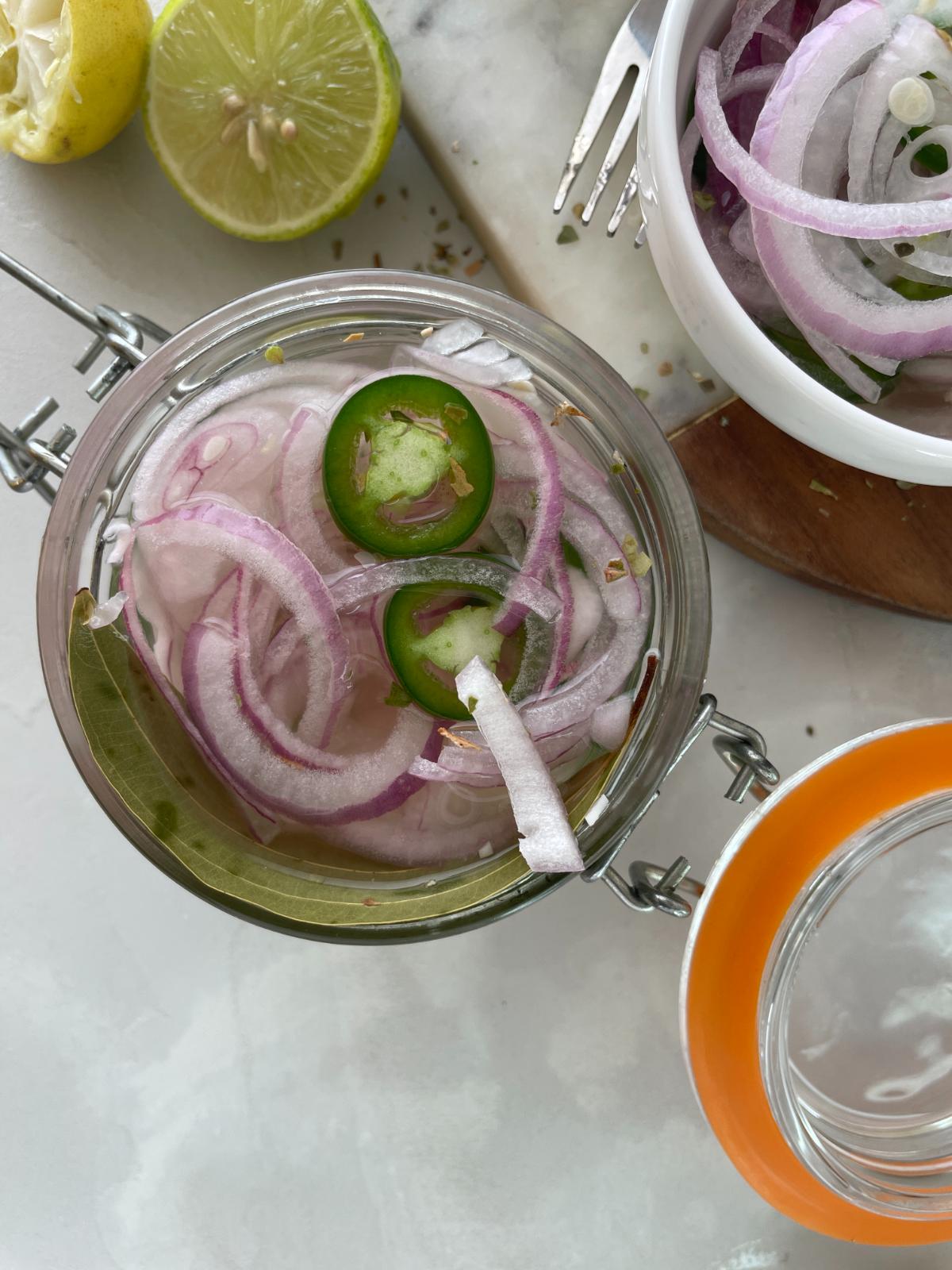 serving lime pickled onions