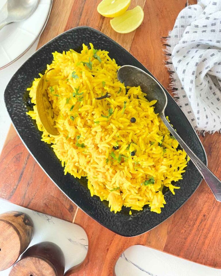 Featured image of garlic turmeric rice