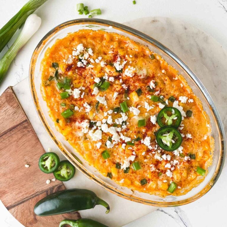 Elote Casserole (Mexican Street Corn Casserole)