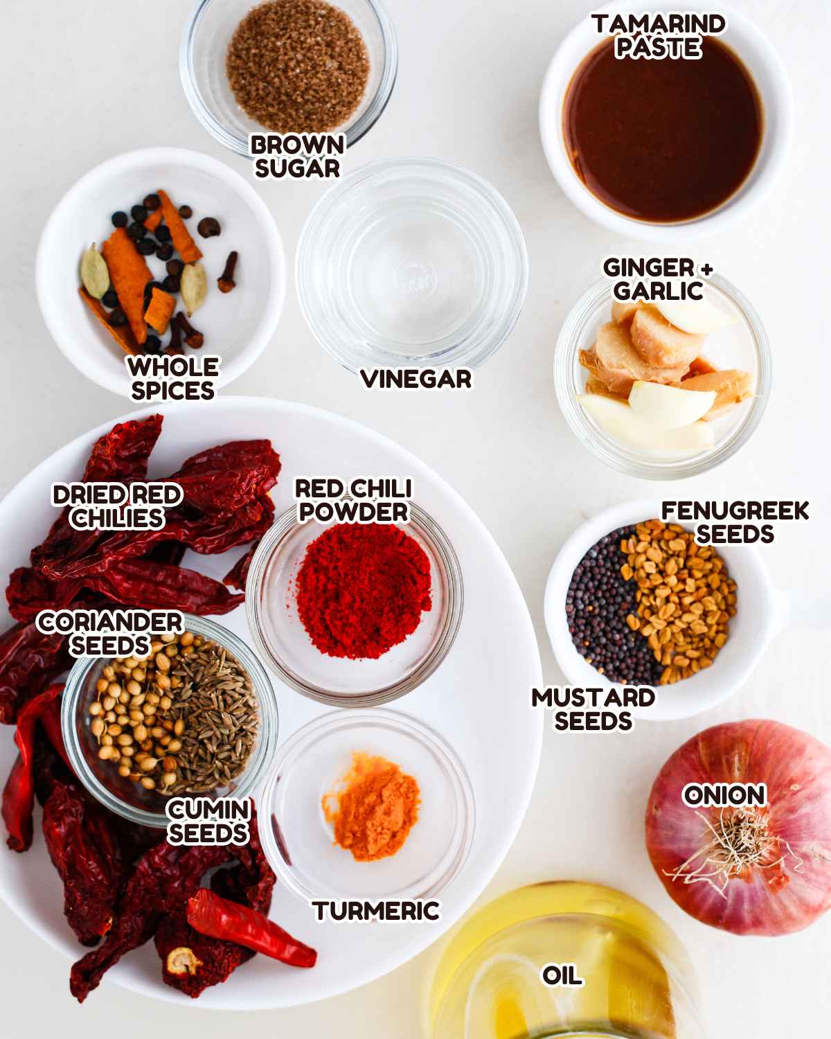 Ingredients for Vindaloo Paste