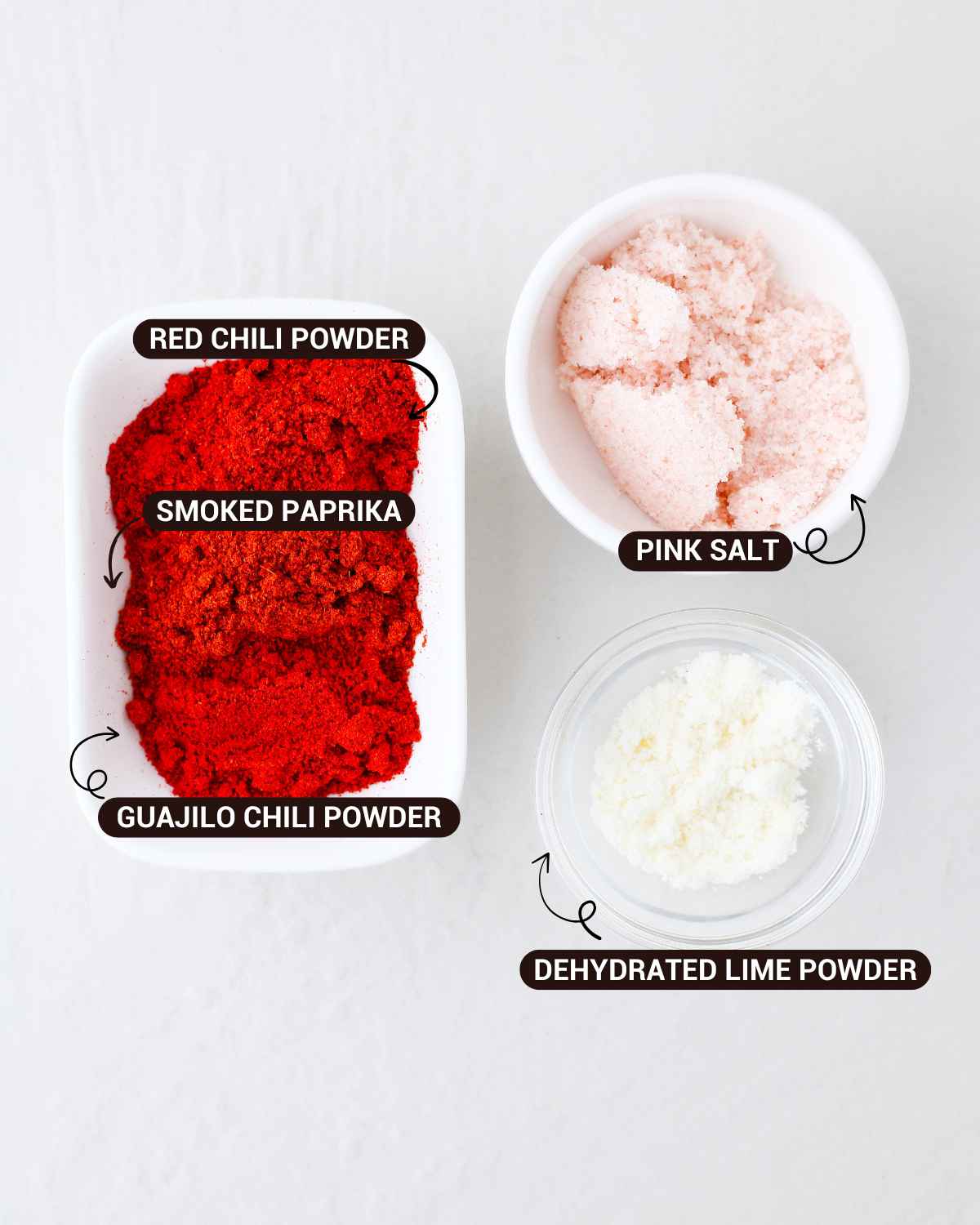 ingredients for the homemade tajin seasoning recipe