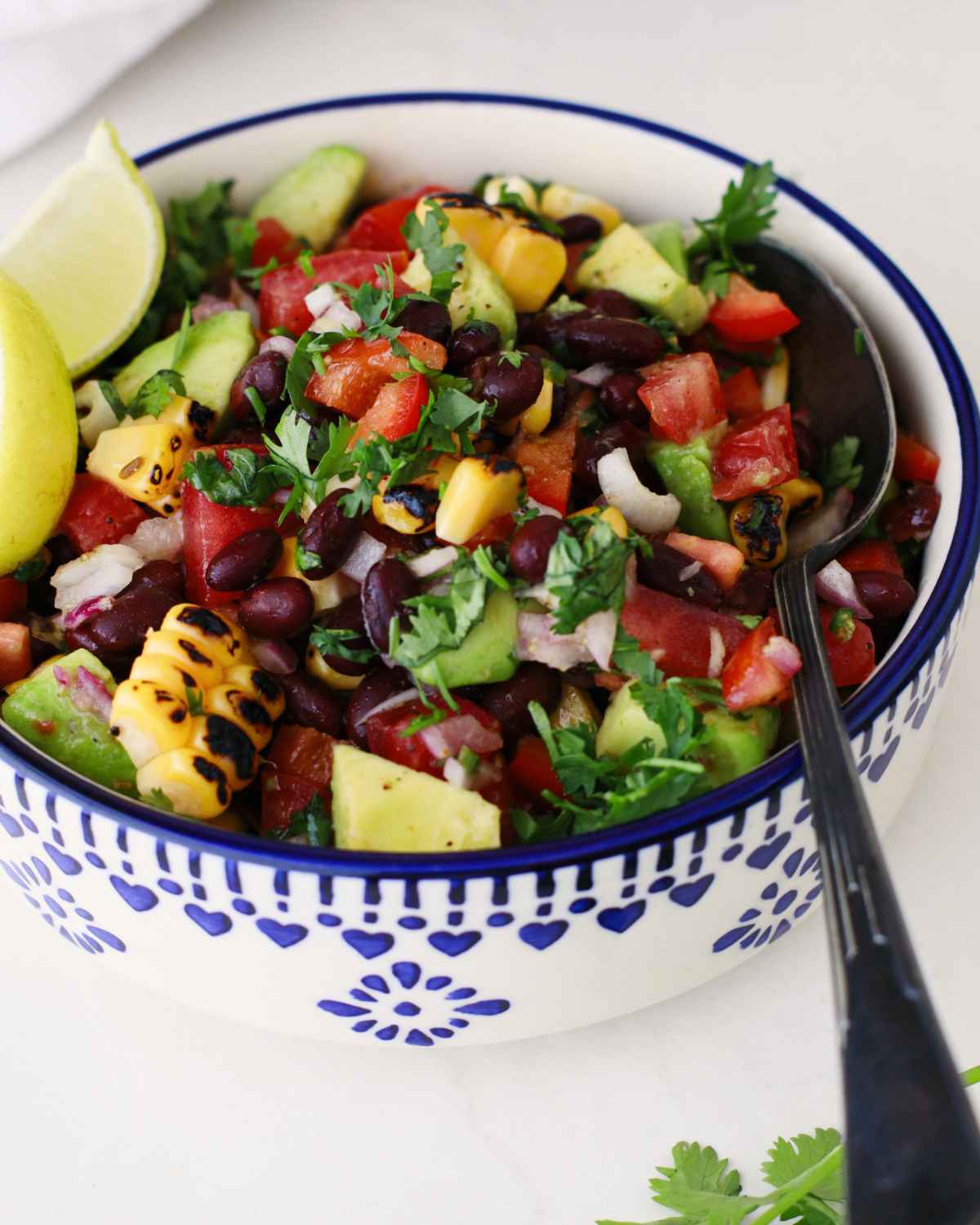 Side view of Mexican Caviar in a bowl
