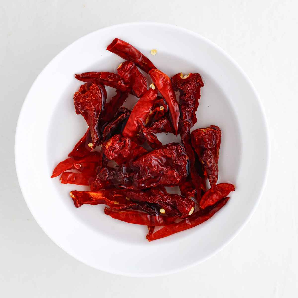 Soak the dread red chilis into the warm water