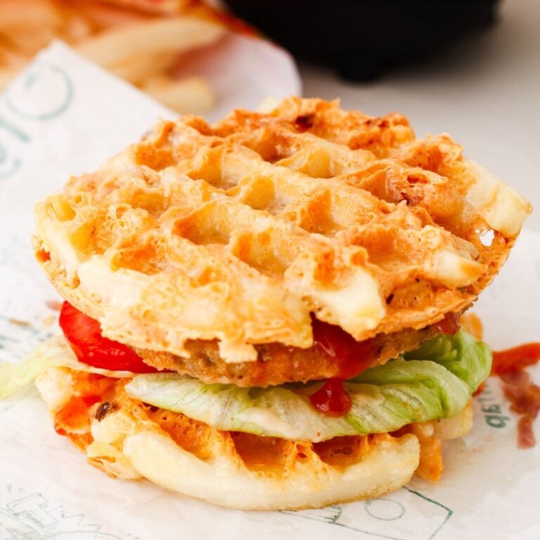 French Fries Waffle Burger