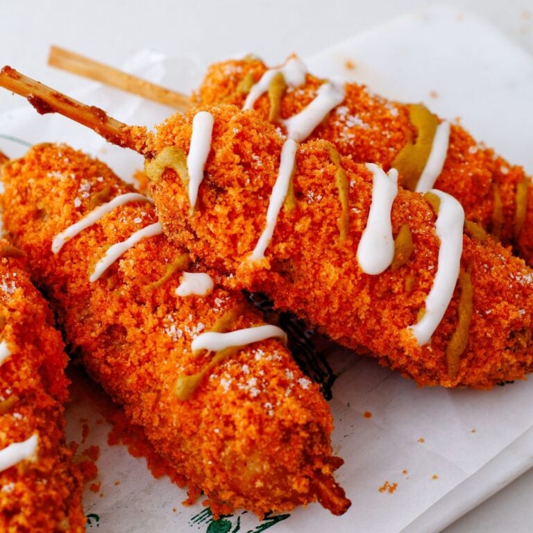 Korean Cheesy Corn Dogs