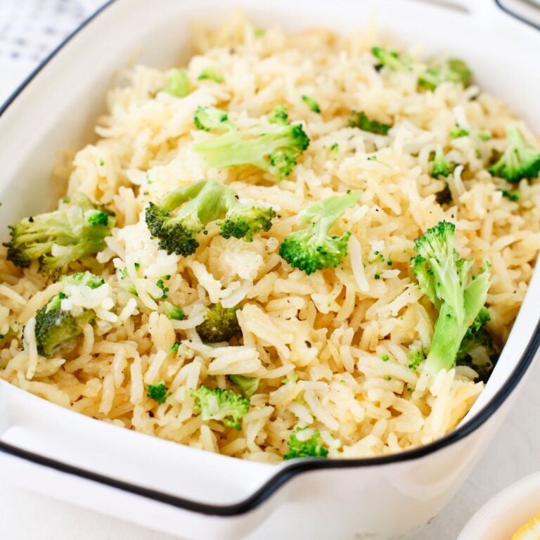 One Pan Broccoli Cheese Rice