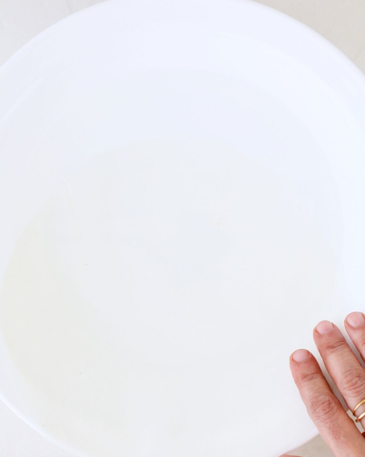 Rice paper wrapper dipped in water